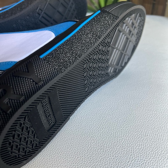 BURBERRY Men’s White/Black/Azure Sub High-Top Lace-Up Trainer Size 11 (44 IT) - Picture 8 of 14